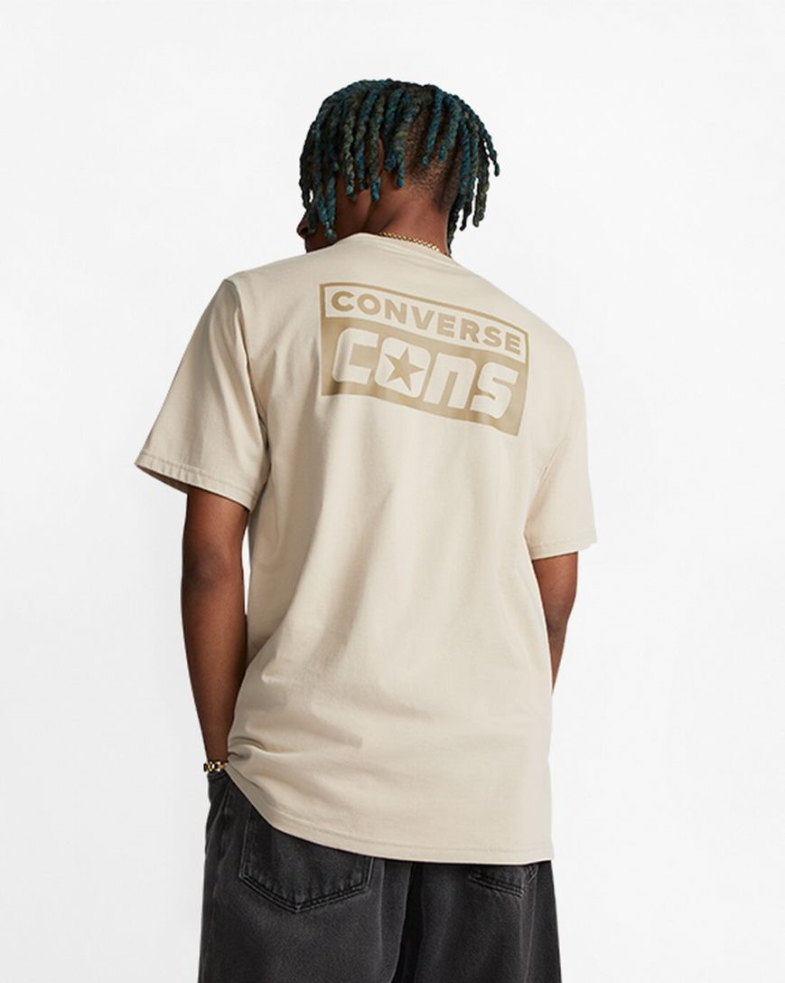 Men's Converse CONS Graphic T-Shirts Grey | AU 539E1J